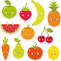 Kit Stickers fruits