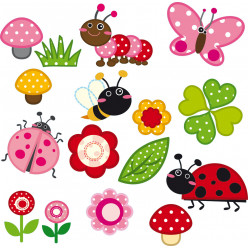 kit Stickers insectes