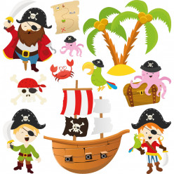 Kit stickers pirates