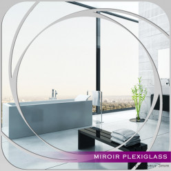 Miroir Plexiglass Acrylique - Carré Spirales 3