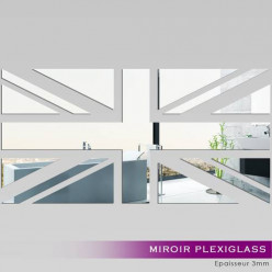 Miroir Plexiglass Acrylique -  Drapeau Anglais 1