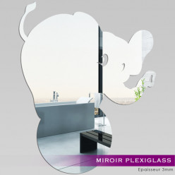 Miroir Plexiglass Acrylique - Eléphant de Cirque