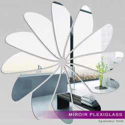 Miroir Plexiglass Acrylique - Fleur 1