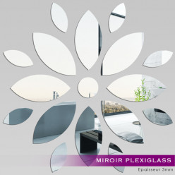 Miroir Plexiglass Acrylique - Fleur 