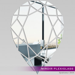 Miroir Plexiglass Acrylique - Goutte Mosaïque