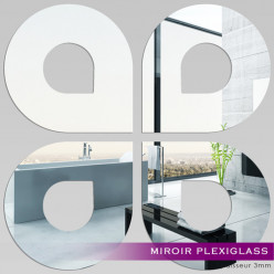 Miroir Plexiglass Acrylique - Gouttes Maxi