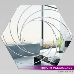 Miroir Plexiglass Acrylique - Hexagone Spirales