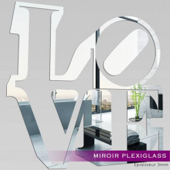 Miroir Plexiglass Acrylique - Love