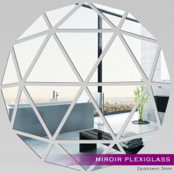 Miroir Plexiglass Acrylique - Mosaïque en Triangles