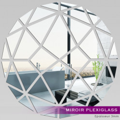 Miroir Plexiglass Acrylique - Rond Mosaïque 1