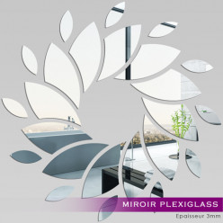 Miroir Plexiglass Acrylique - Spirale pétale 