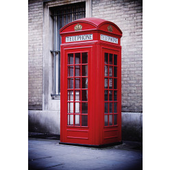 Poster - Affiche cabine téléphonique anglaise londres