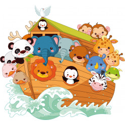 Stickers animaux bateau
