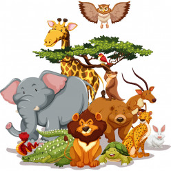 Stickers animaux de la jungle