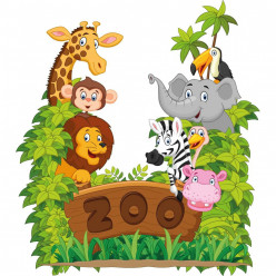 Stickers animaux zoo