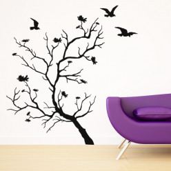 Stickers Arbre Oiseaux