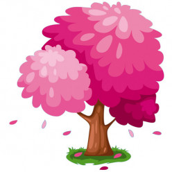 Stickers Arbre Rose