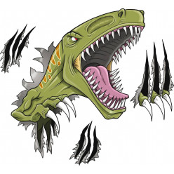 Stickers attaque dinosaure