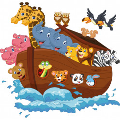 Stickers bateau animaux