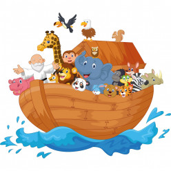 Stickers bateau animaux