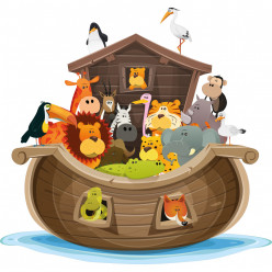 Stickers bateau animaux