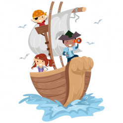 Stickers Bateau Pirate