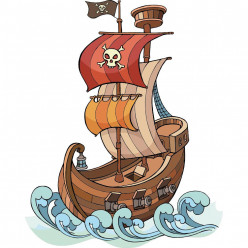 Stickers bateau pirate