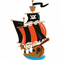 Stickers bateau pirate