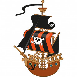 Stickers bateau pirate