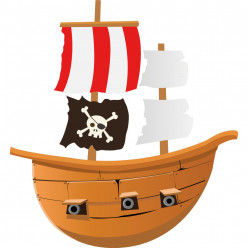 Stickers bateau pirate