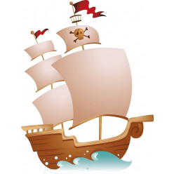 Stickers bateau pirate