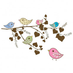 Stickers Branche Oiseaux