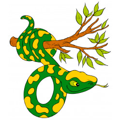 Stickers branche serpent