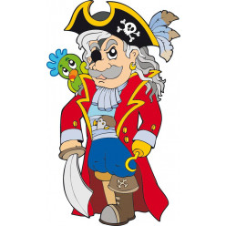Stickers capitaine pirate