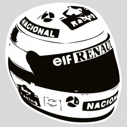 Stickers casque ayrton senna