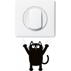 Stickers chat pour prise et interrupteur