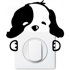 Stickers chien pour prise et interrupteur