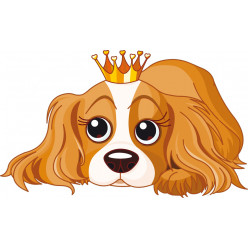 Stickers chienne princesse