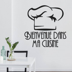 Stickers citation bienvenue dans ma cuisine