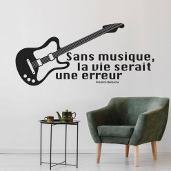 Stickers citation sans la musique, la vie serait une erreur