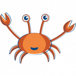 Stickers crabe