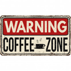 Stickers cuisine Warning Coffee Zone