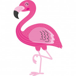 Stickers flamant rose