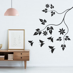 Stickers Fleur Papillon