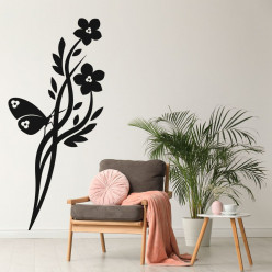 Stickers Fleur Papillon