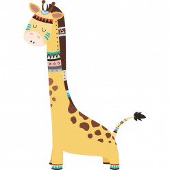 Stickers girafe indienne