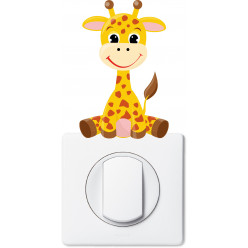 Stickers girafe pour prise et interrupteur