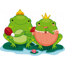 Stickers grenouille princesse