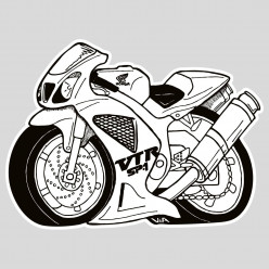 Stickers honda caricature VTR