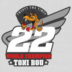 Stickers honda world champion toni bou